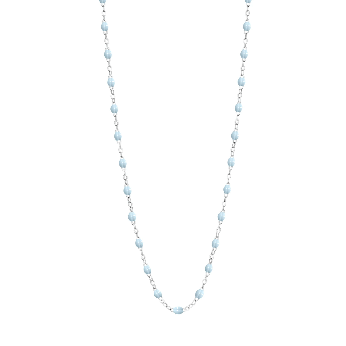 Collier Gigi Clozeau Layette Classique or blanc 18 carats et perles de résine