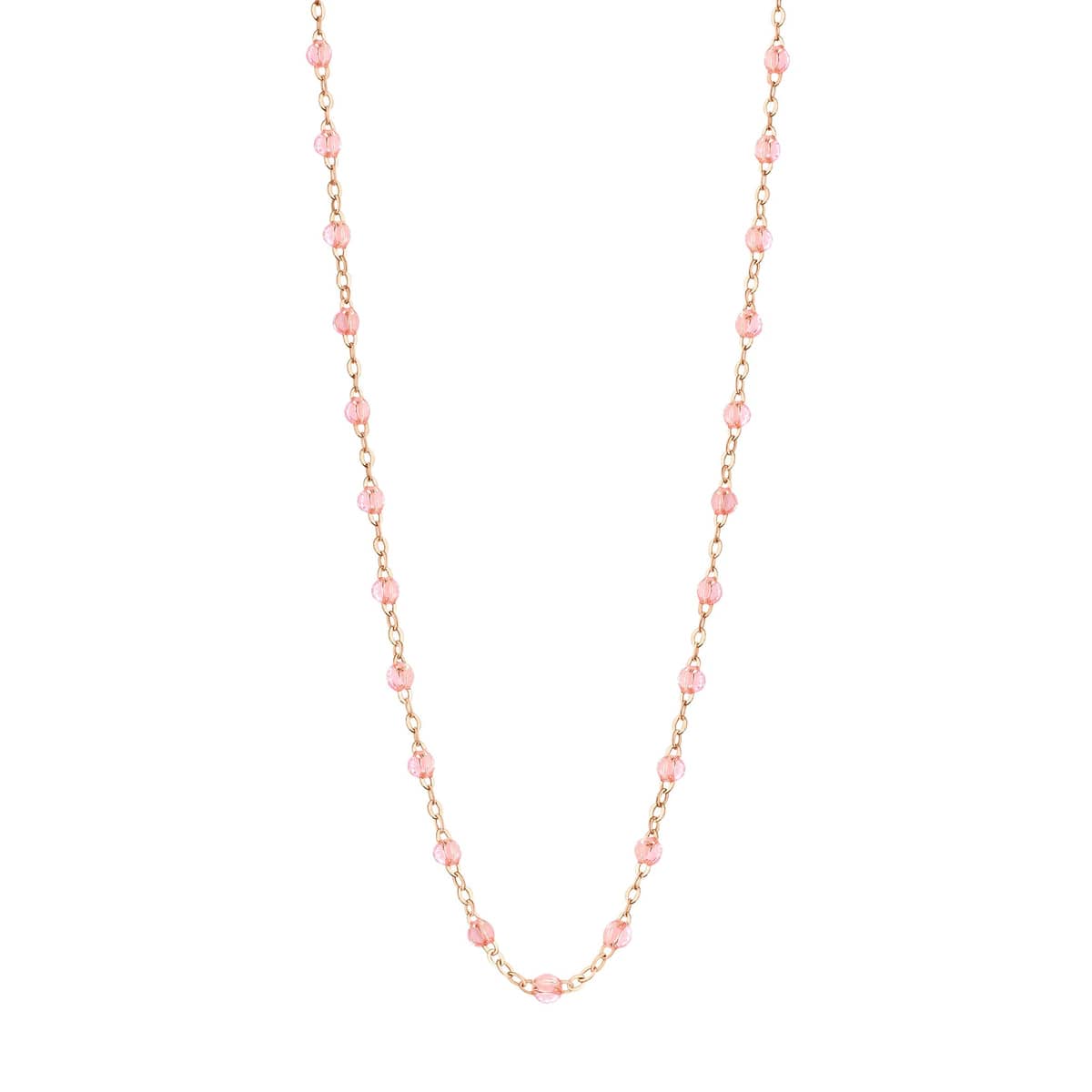 Collier Gigi Clozeau rosée Classique or rose 18 carats et perles de résine