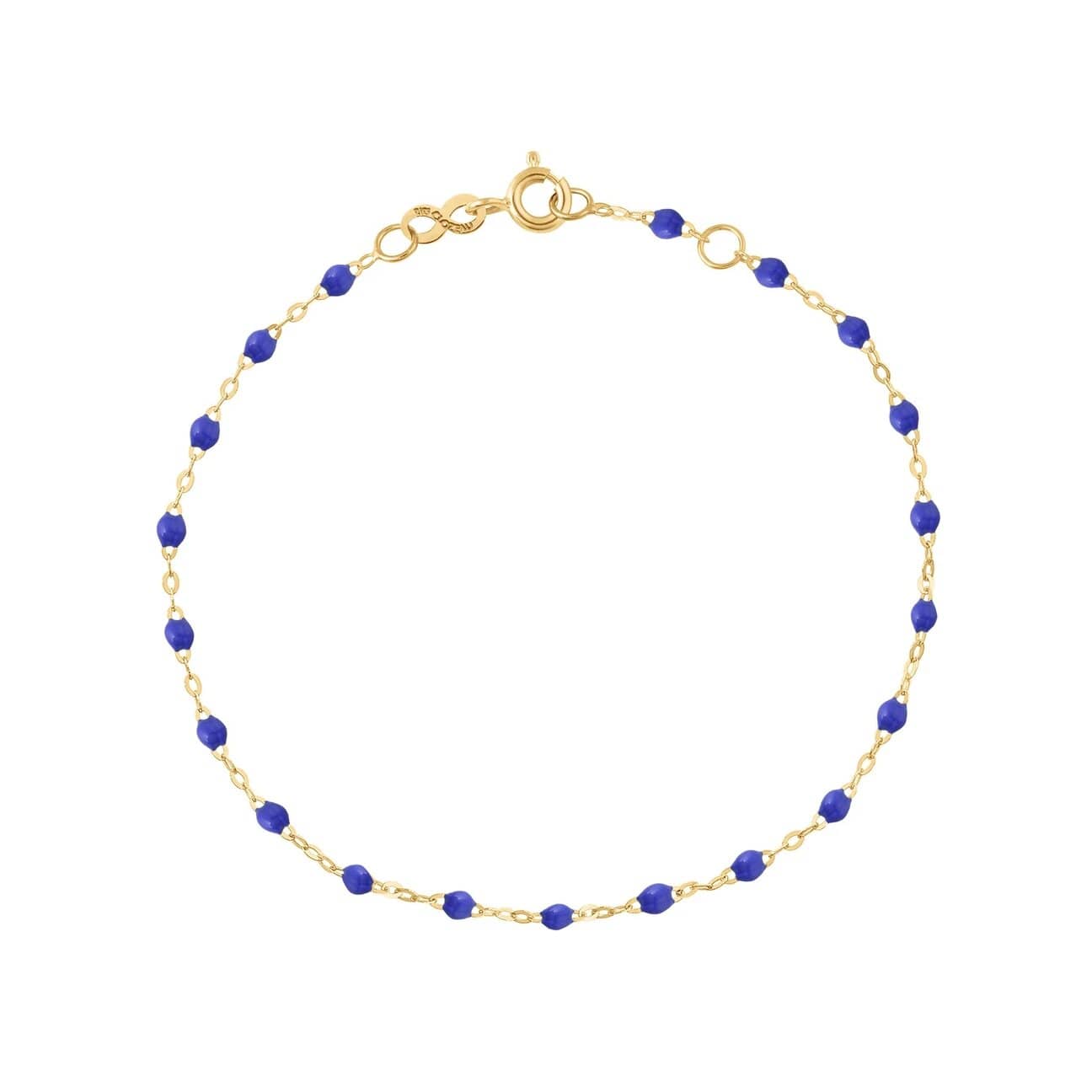 Bracelet Gigi Clozeau Bleuet Classique en or jaune 18 carats et perles de résine
