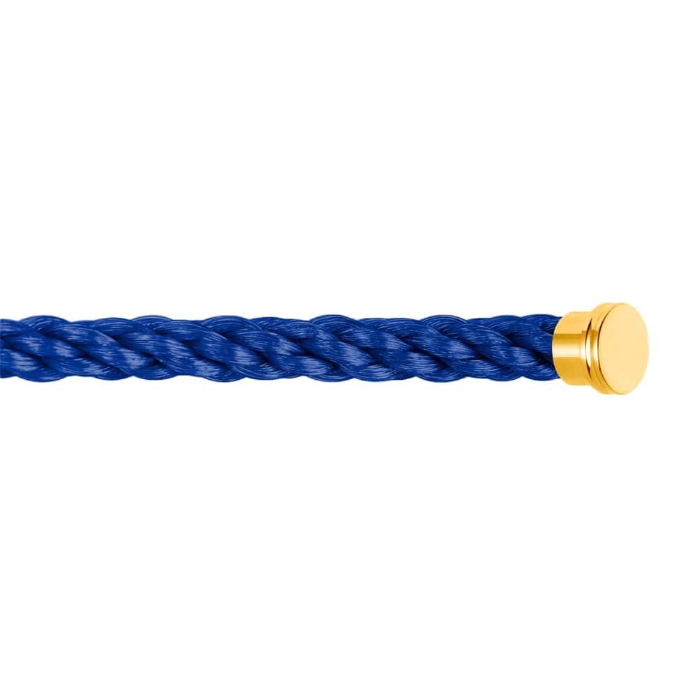 Câble Bleu indigo Fred Grand modèle corderie embouts jaunes