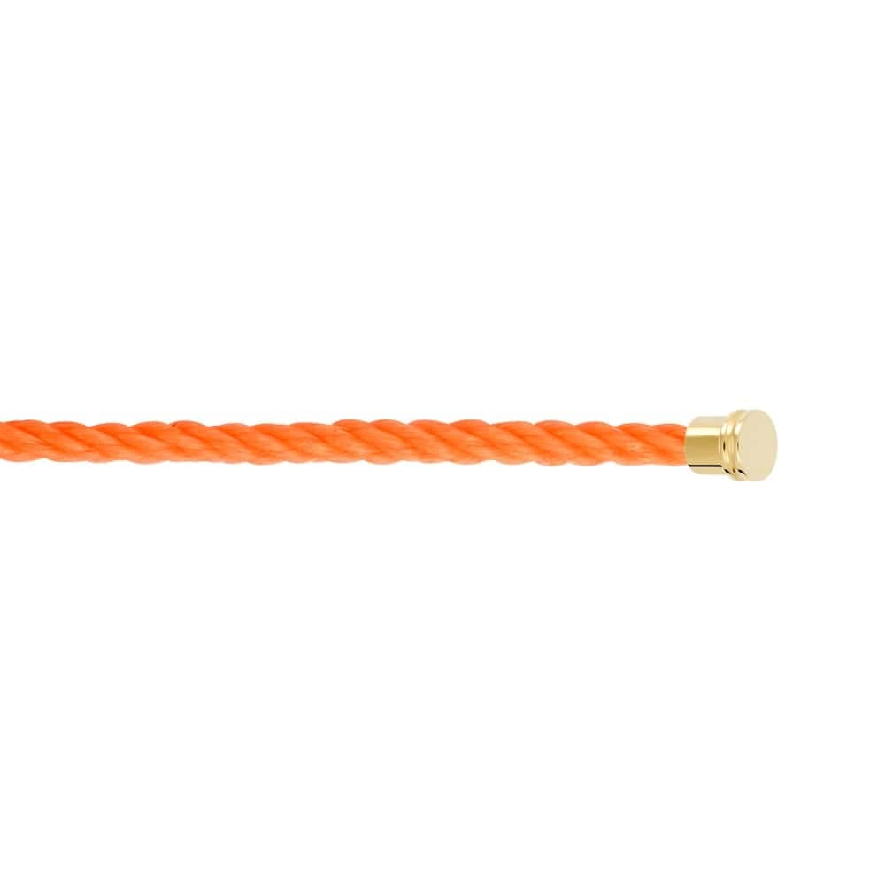Câble FRED Orange Fluo Moyen modèle corderie embouts jaunes