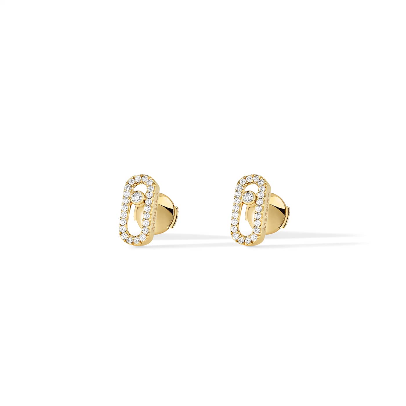 Boucles d'oreilles Puces move uno or jaune Messika