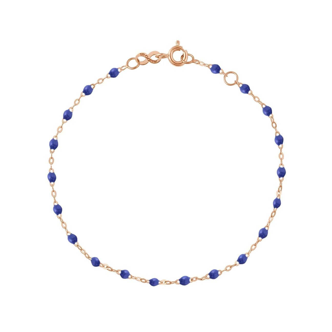 Bracelet Gigi Clozeau Bleuet Classique en or rose 18 carats et perles de résine