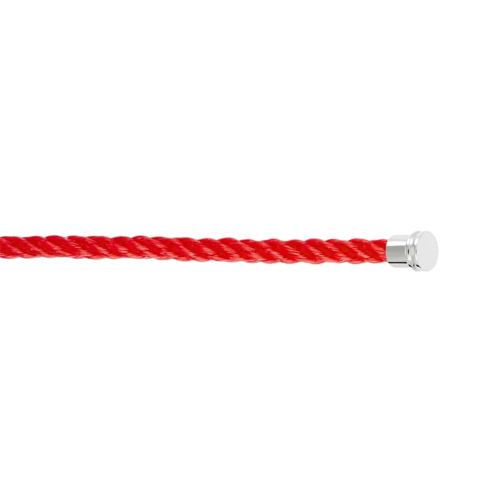Câble FRED rouge Moyen modèle corderie embouts blancs