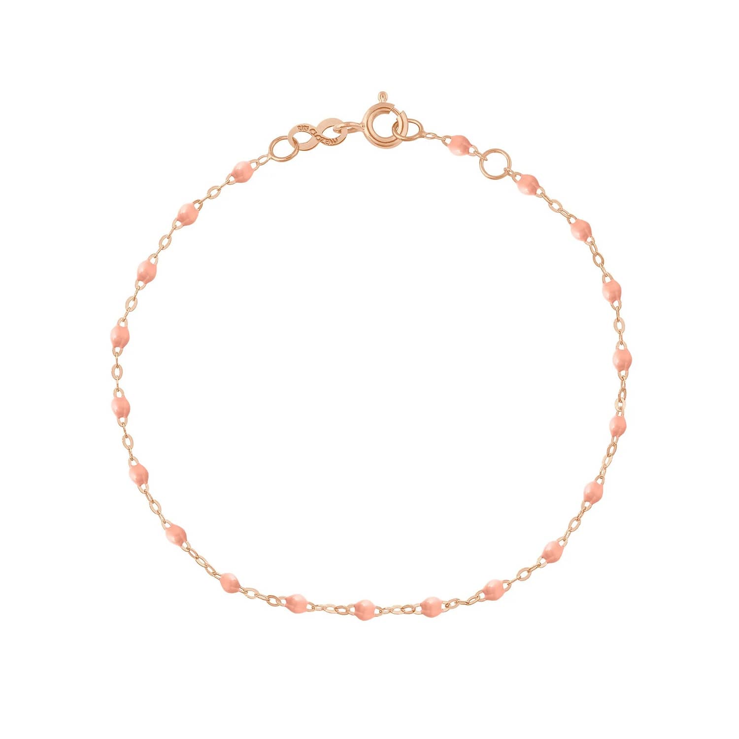 Bracelet Gigi Clozeau Saumon Classique en or rose et perles de résine