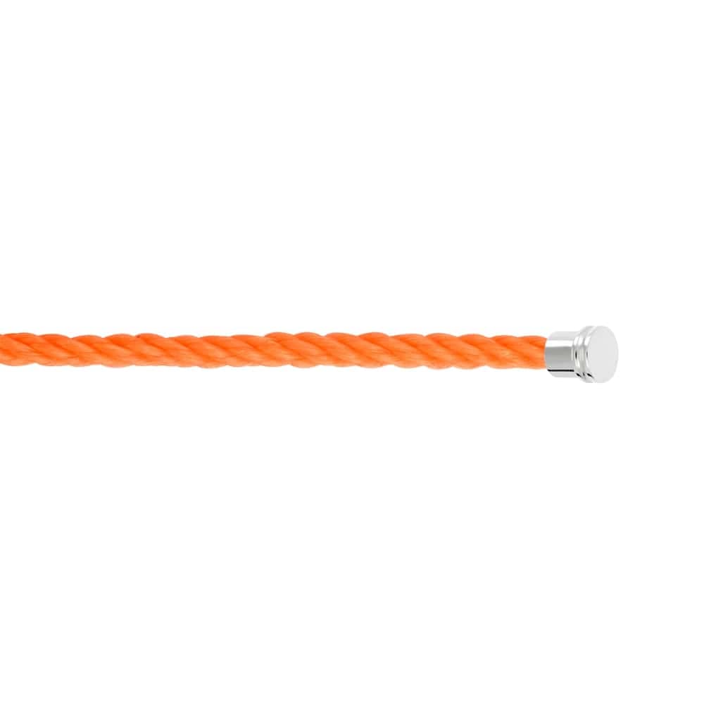 Câble FRED Orange Fluo Moyen modèle corderie embouts blancs