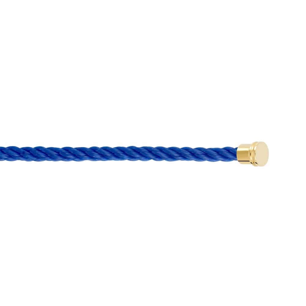 Câble FRED Bleu Indigo Moyen modèle corderie embouts jaunes