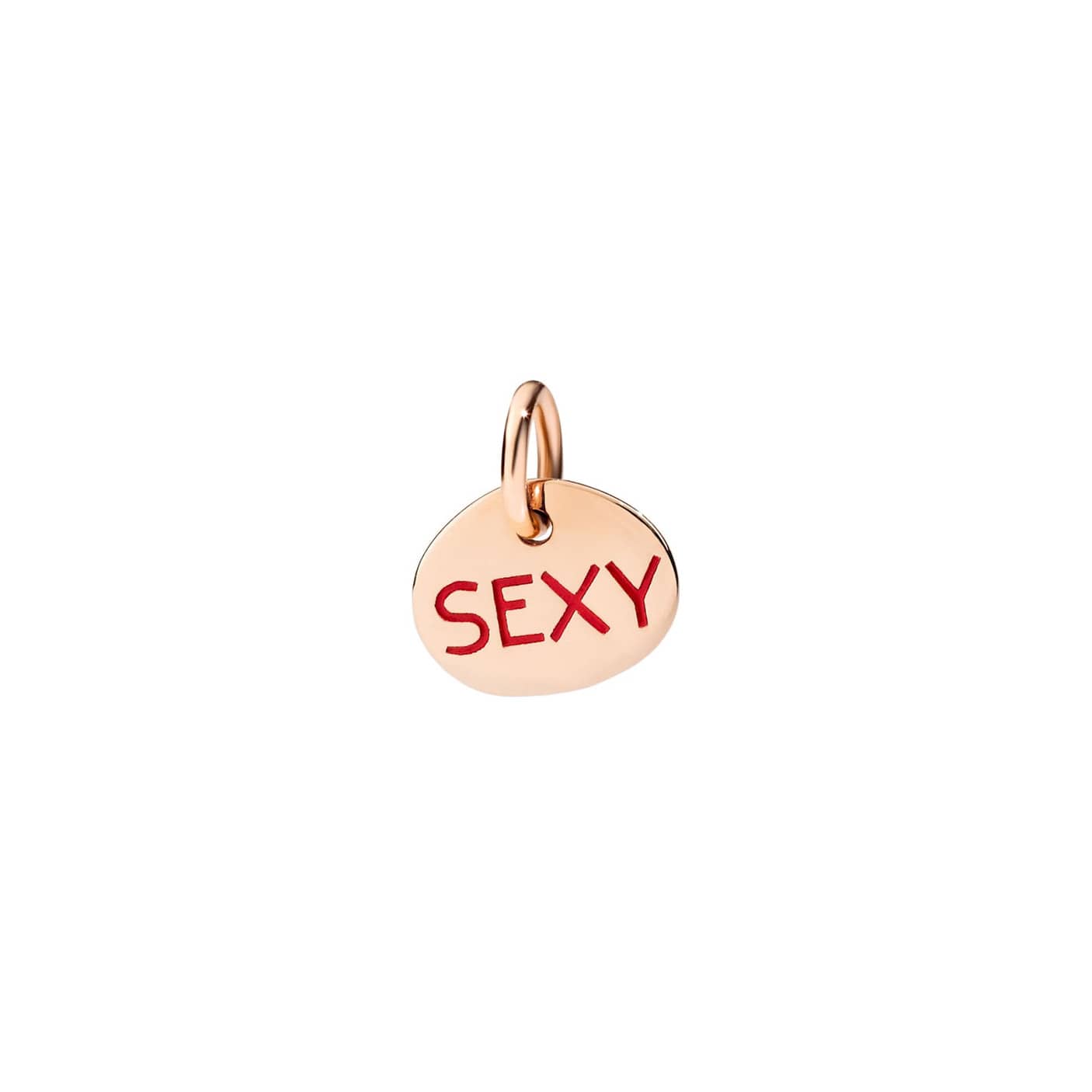 Dodo Pendentif sexy or rose 9k et email rouge